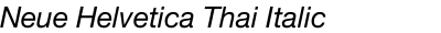 Neue Helvetica Thai Italic